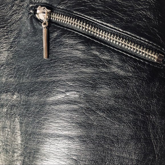 Sexy Goth Butter Soft Vegan Faux Leather Mini Skirt By Divided Size 6 - Picture 5 of 7